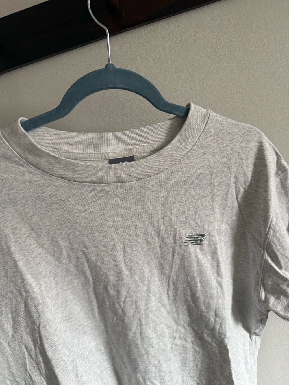 New Balance Light Gray Logo Crewneck Tee